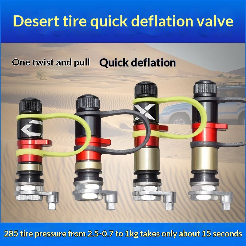 Valve de déflation des pneus hors route pour une libération rapide d'air dans le désert