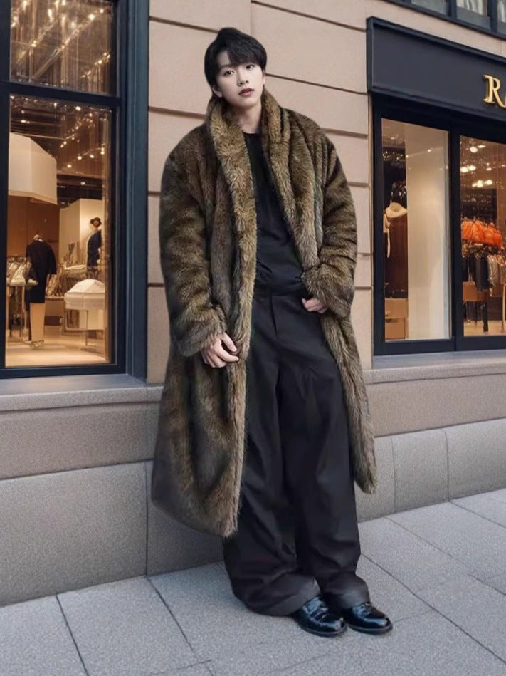 Manteau de fourrure pour hommes imperméable au vent et à la chaleur