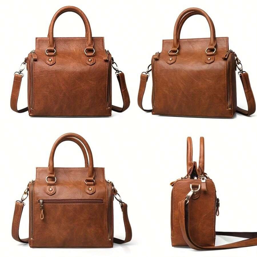 Ladies Vintage Tote Bag - Sac à main de grande capacité avec plusieurs poches