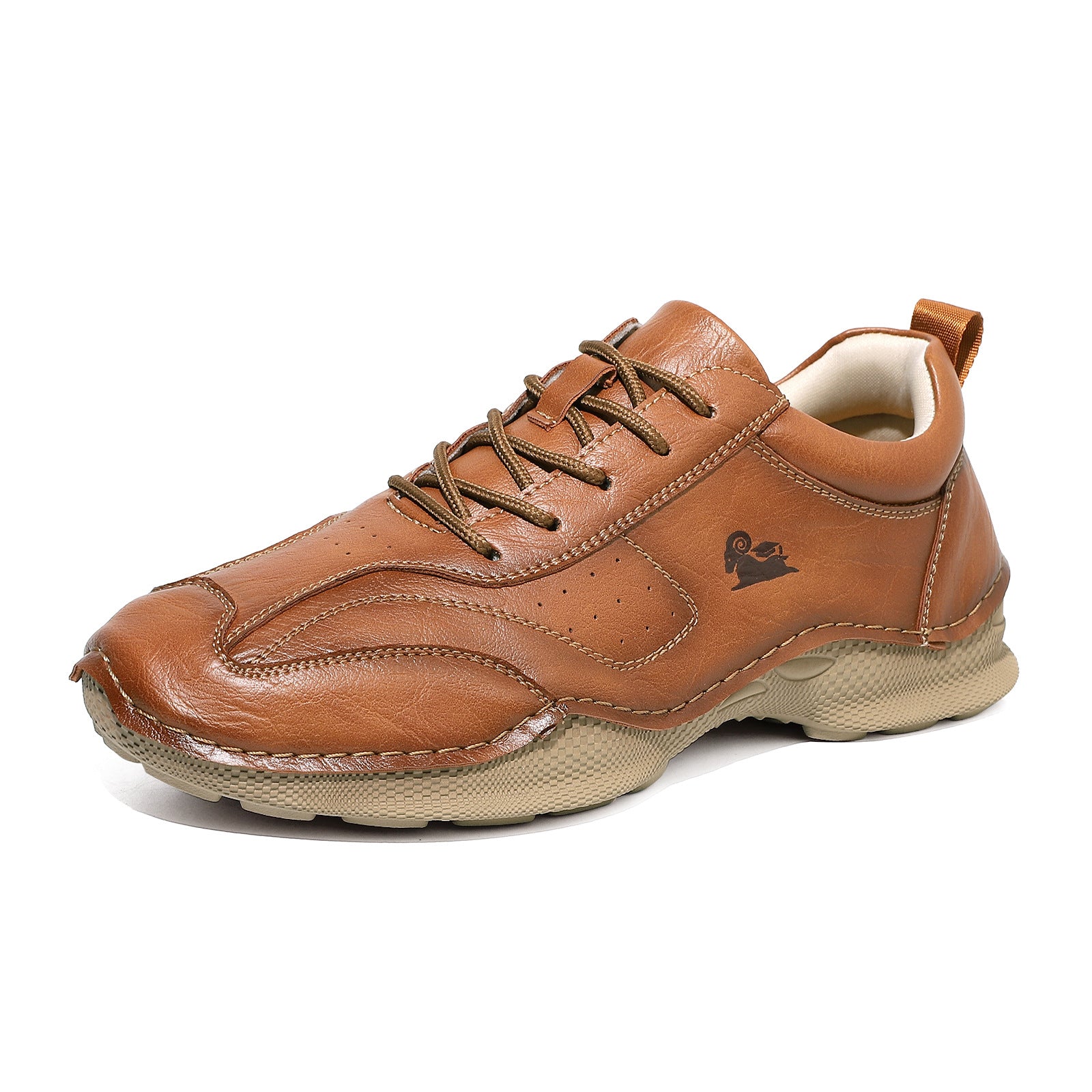 Chaussures décontractées en cuir plat pour hommes