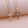 Mini collier de pendentif couleur Micro-Paved Zircon