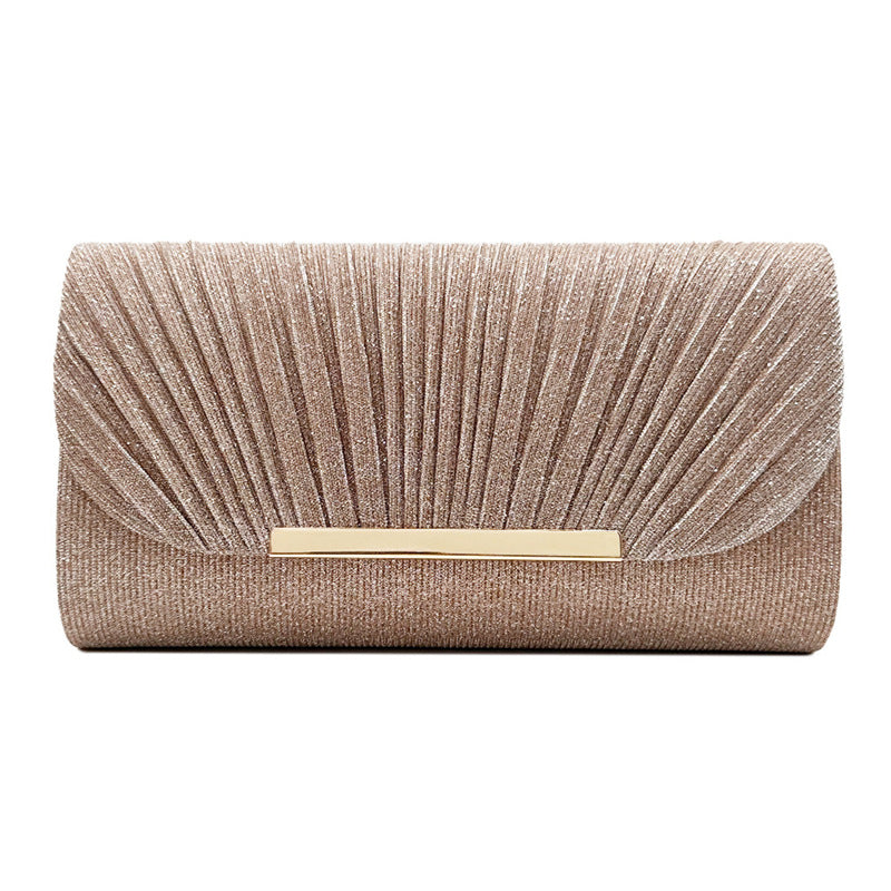 Femme Hardware Edge Party Pattern Fine Pink Clutch