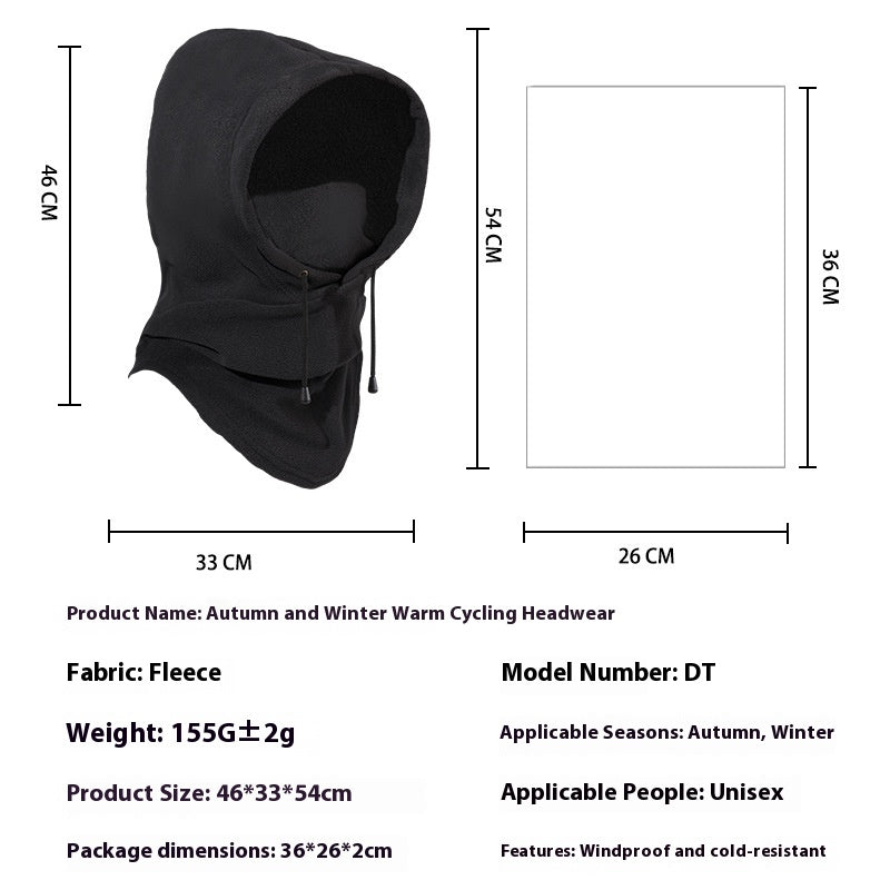 Masque de sport en automne et hiver thermique et coupe-vent