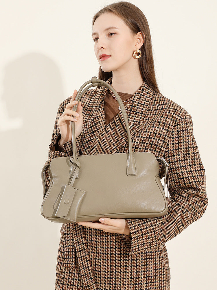 Sac en cuir véritable Niche d'épaule rétro