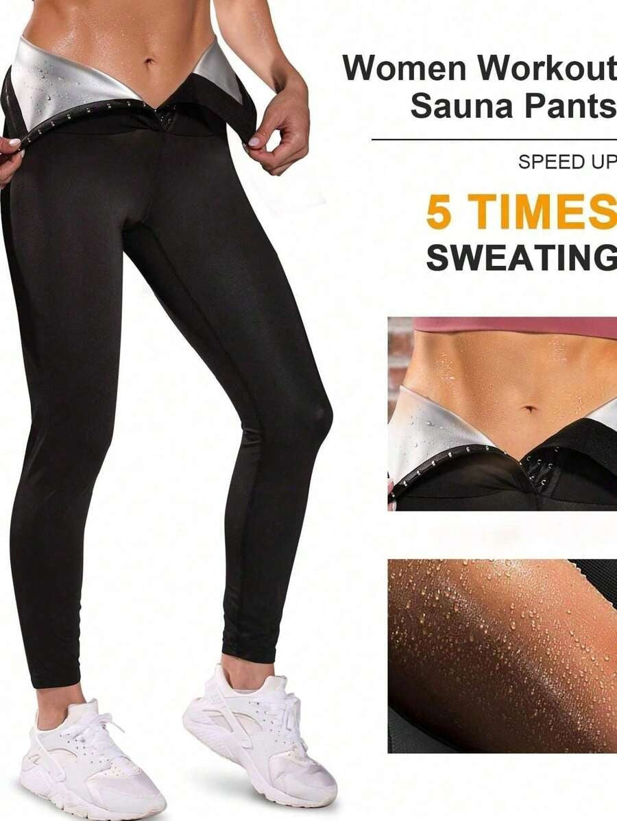 Pantalons de sweat Sauna pour femmes haute pression de compression Lombrage Leggings Workout Thermo Pant W