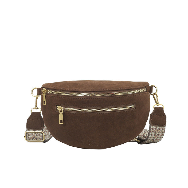 Jacquard Webbing Européen et américain Style PU sac de corps en cuir