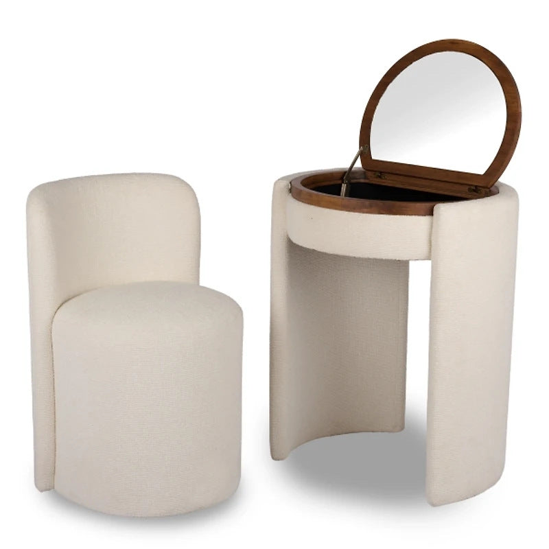 All-in-one Flip-top Storage Table de Vanité multifonctionnelle et tabouret