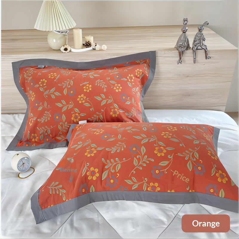 Divers oreillers en coton peigné Jacquard