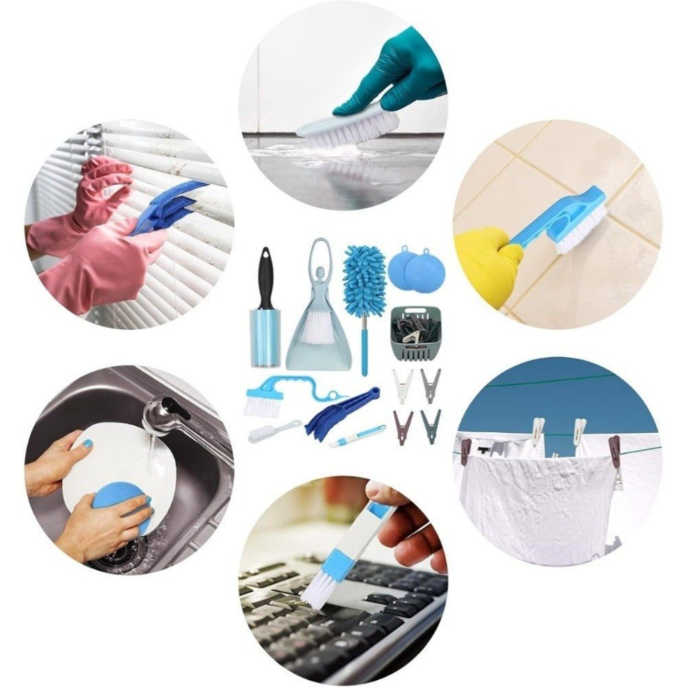Ensemble de nettoyage ménager 10 pièces avec brosses