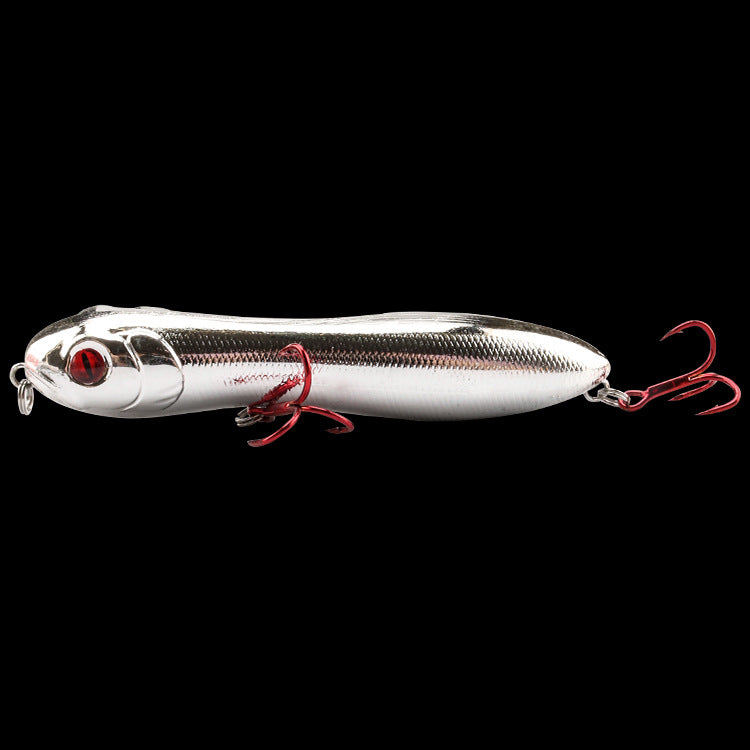 Lure de crayon à tête de serpent bionique en plastique avec hochet