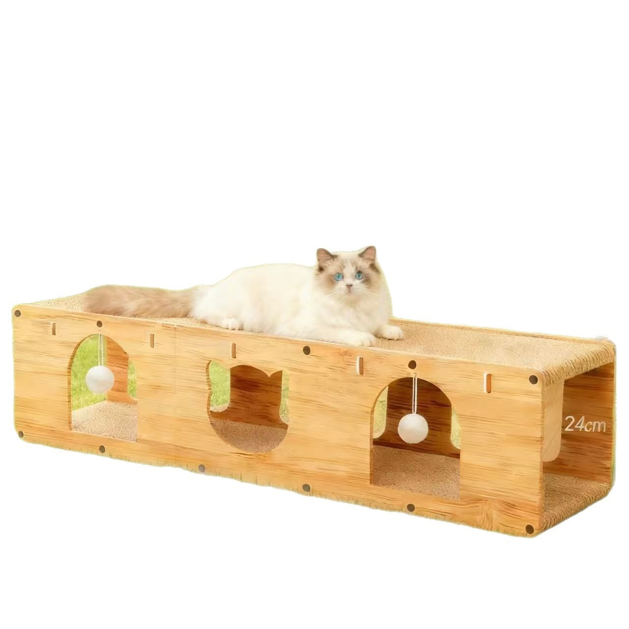Lit chat pour animaux de compagnie, tableau de scratching pour chats droits, tunnel pour chats, jouet pour chats, self
