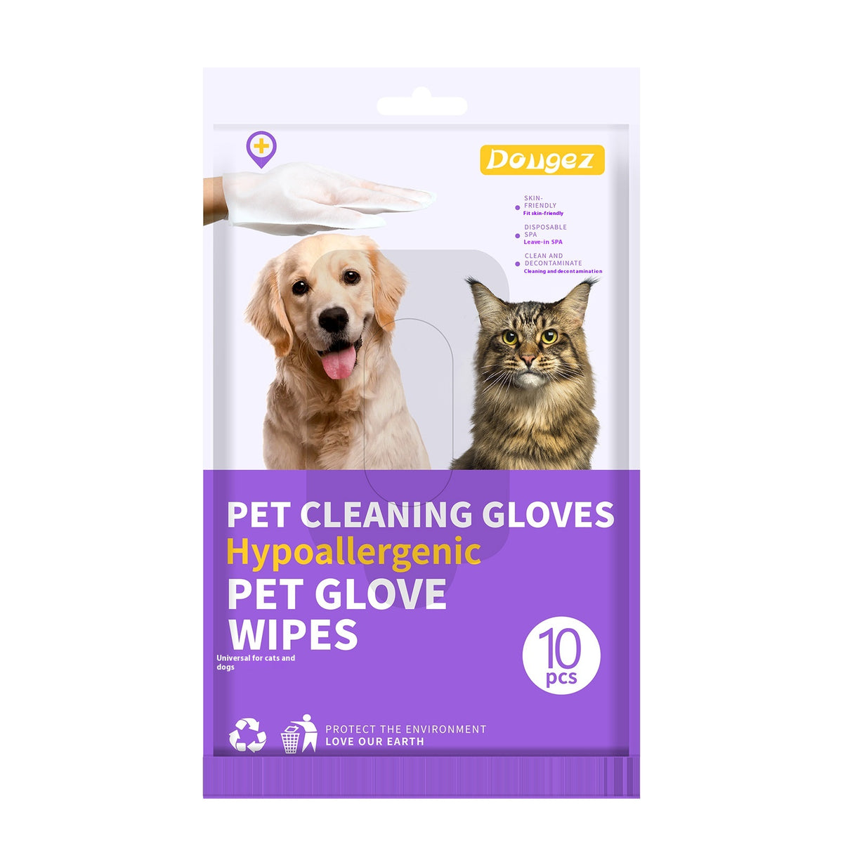 Nettoyage à sec Désinfecter le papier Déodorant Aliments pour animaux Gants jetables pour animaux