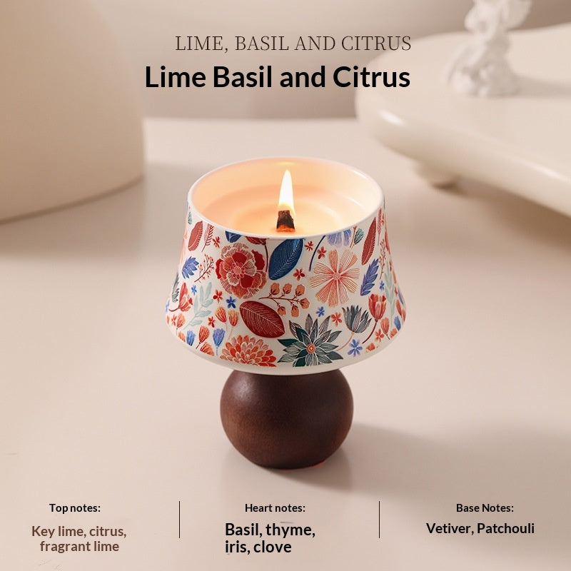 Bougie d'aromathérapie dans une tasse en céramique avec une sensation premium et une cire de soja longue durée pour Indo