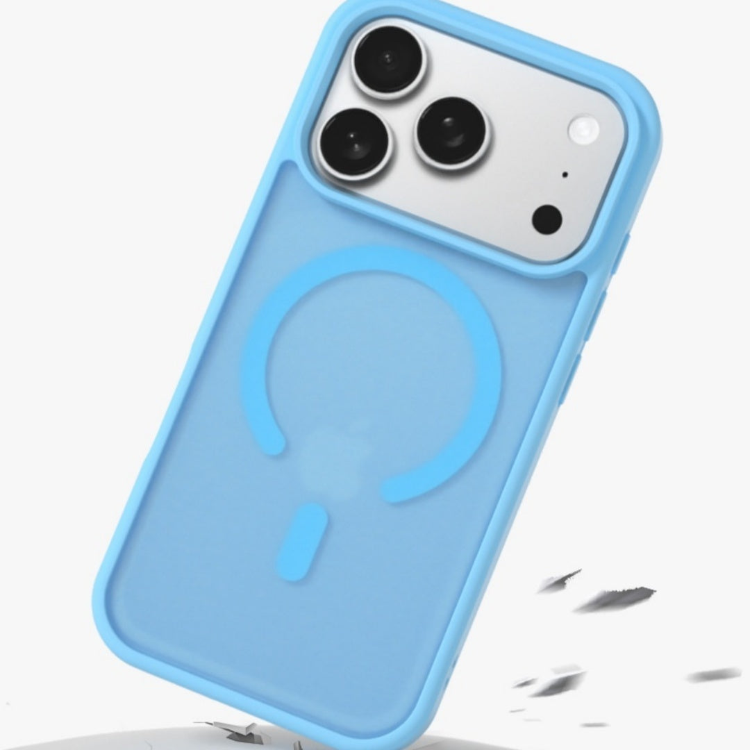 Boîtier de téléphone magnétique sensible à la peau Brossé Translucide Protection anti-goutte