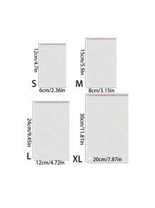 Transparent autocollant sac-double couche 5 fils-L taille-100 pièces/sac