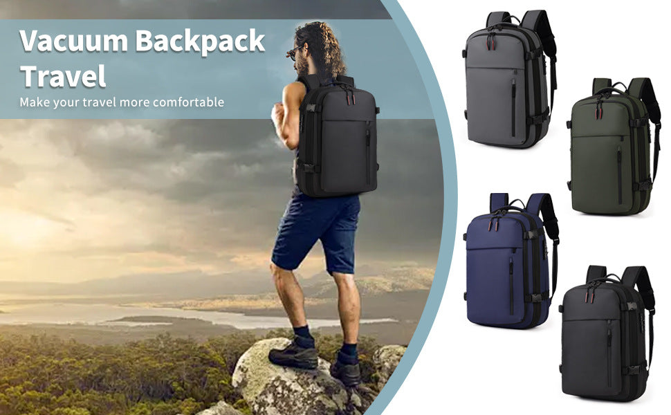 Sac à dos de compression de grande capacité avec charge USB pour les voyages courts Et Voyage