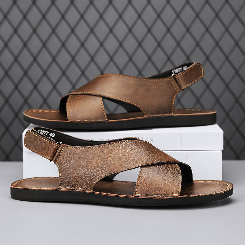 Sandales de sole cousues à la main pour le commerce extérieur de plus grande taille