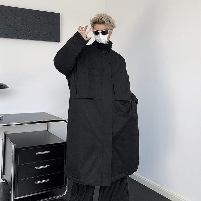 Homme Long En dessous de la cheville Coton rembourré Coat Yohji Yamamoto Style