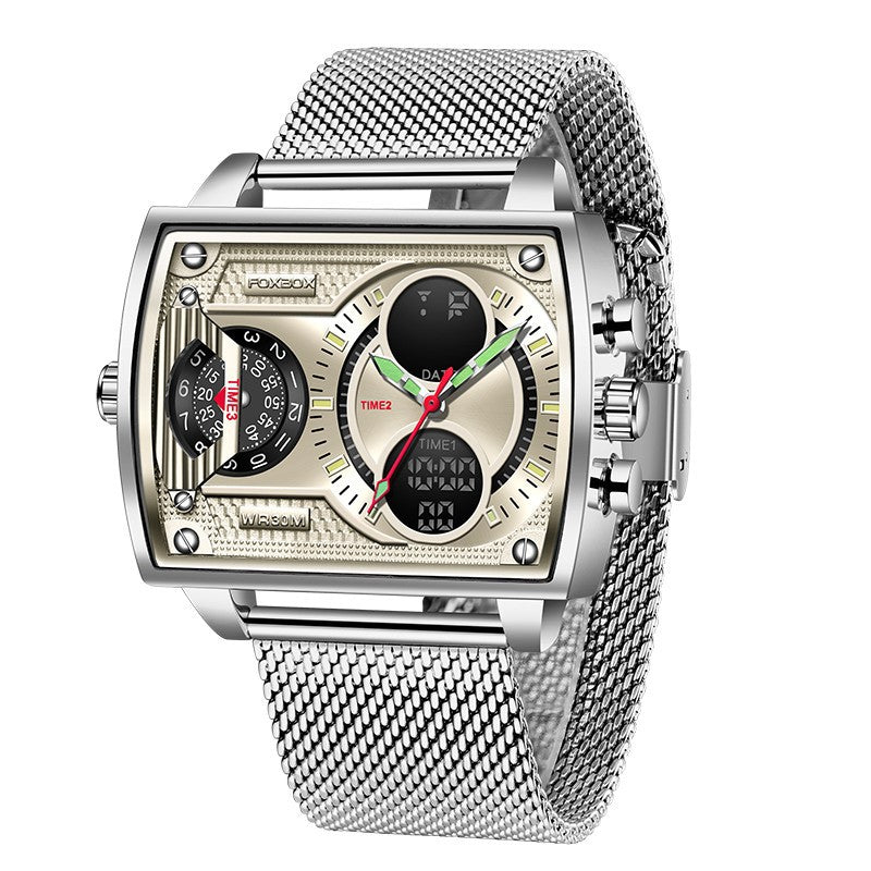 Montre à Quartz électronique lumineux multifonctionnelle pour homme