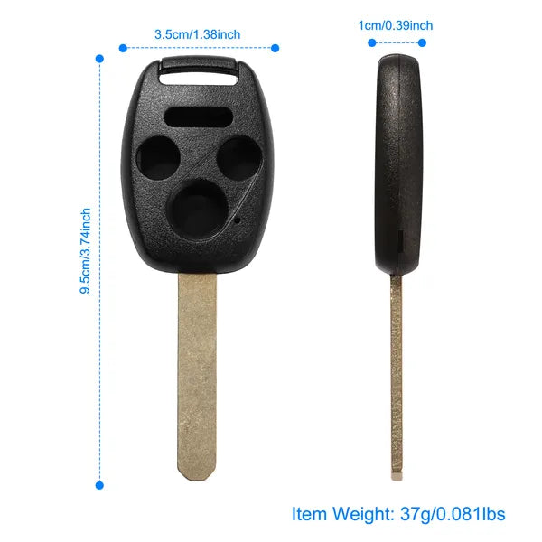 Coque à distance sans clé 2Pcs pour Honda Accord 2008-2012 Car Key Fob Pad Replac