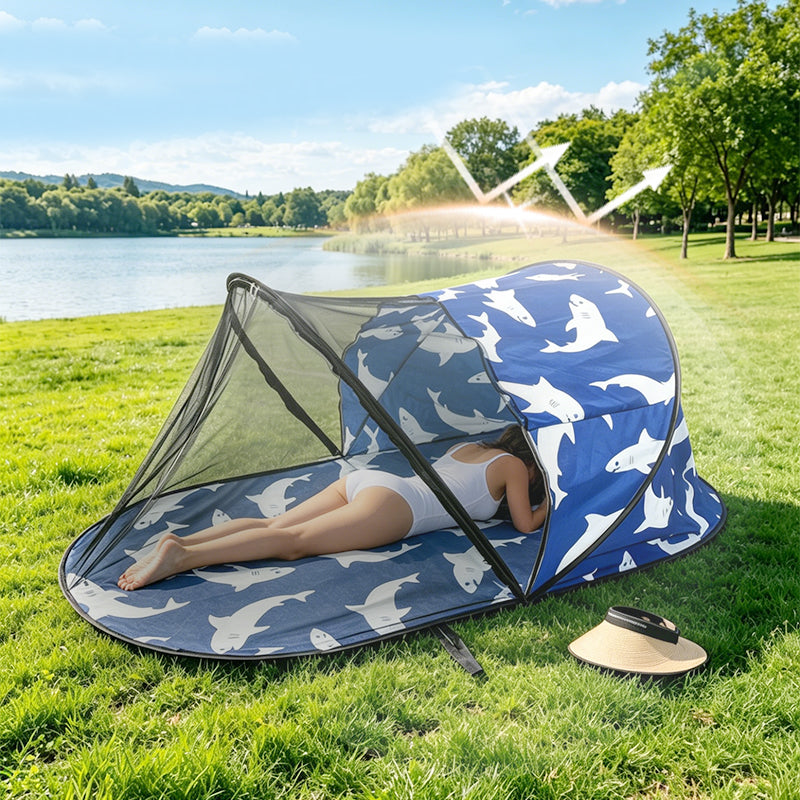 All-in-one portable outdoor sunshade