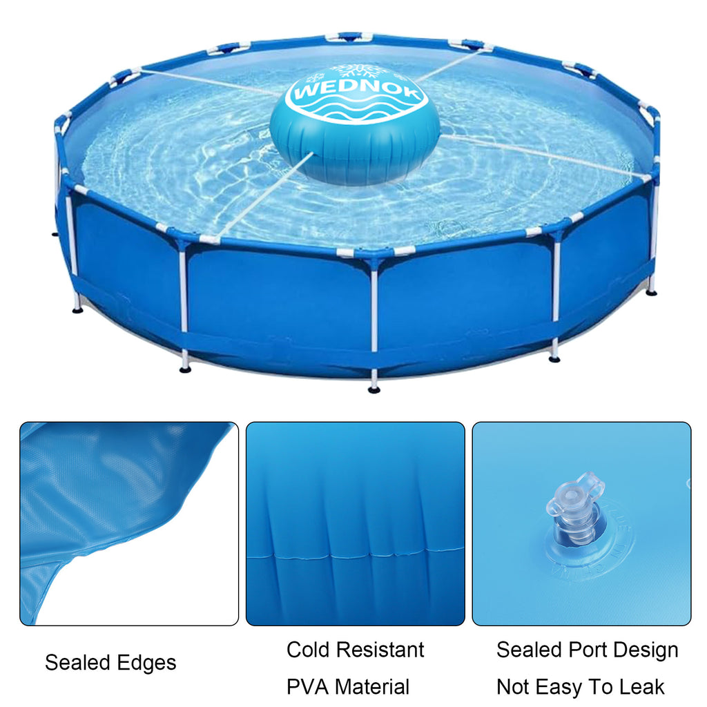 Coussin d'air de piscine - 2 coussins bleus et 2 ropes blancs pour les fêtes d'été - Accesseur de soirée
