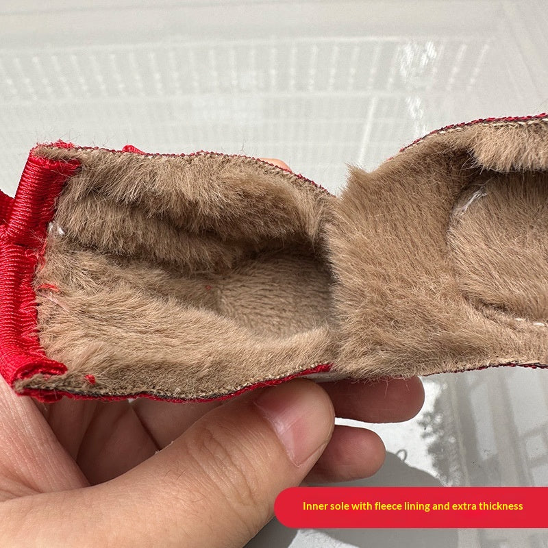 Chaussures de chien pour l'automne et l'hiver rembourré avec du coton Et avec des boutons