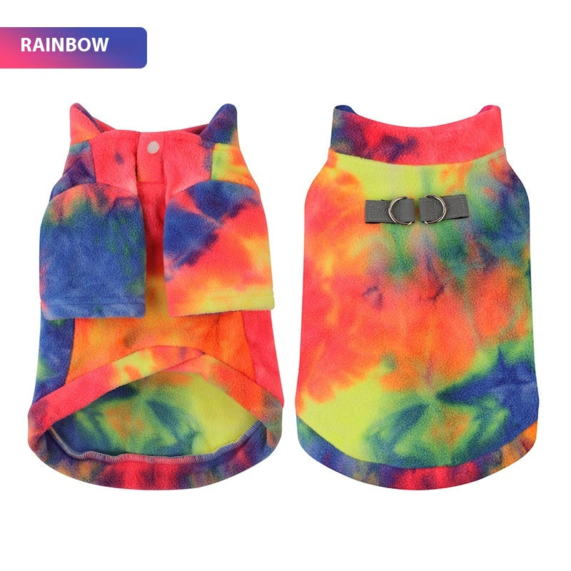 Tie Dye Puppy Clothes Automne Et l'hiver