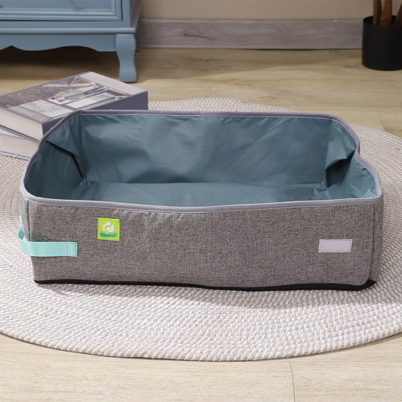Boîte à litière pliable pour chat Oxford