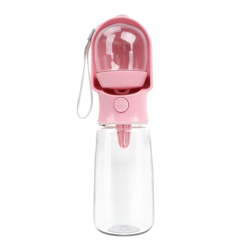 Bouteille d'eau portable pour chien de fuite avec distributeur d'eau pour animaux de voyage pour la marche et le salut