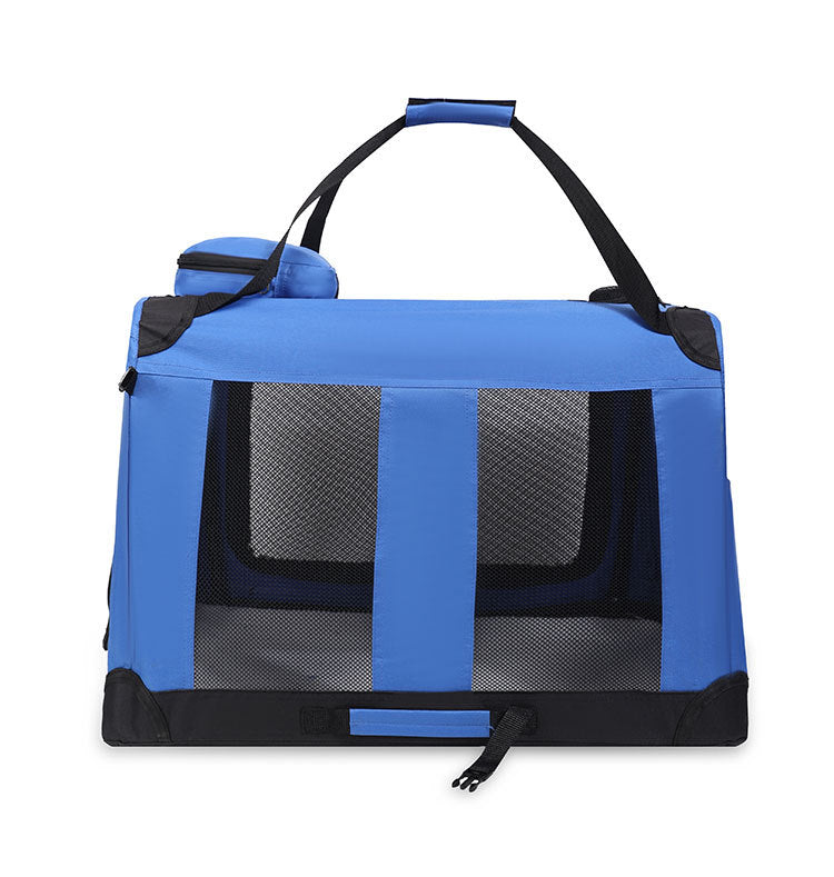 3-Porte pliant soft Dog Crate avec sac de transport et lit polaire