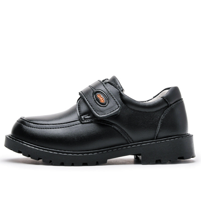 Garçons orteil en cuir noir Couche de vache Cowhide British Soft Sole