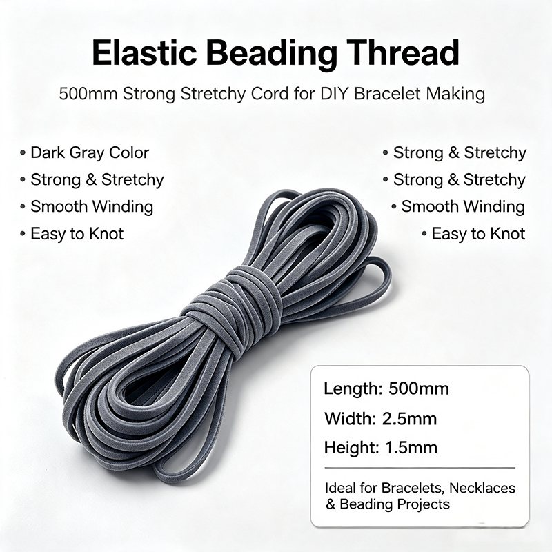 500mm Suede cordon élastique de perles doux chaîne en cuir faux pour bricolage bracelet collier Hangin