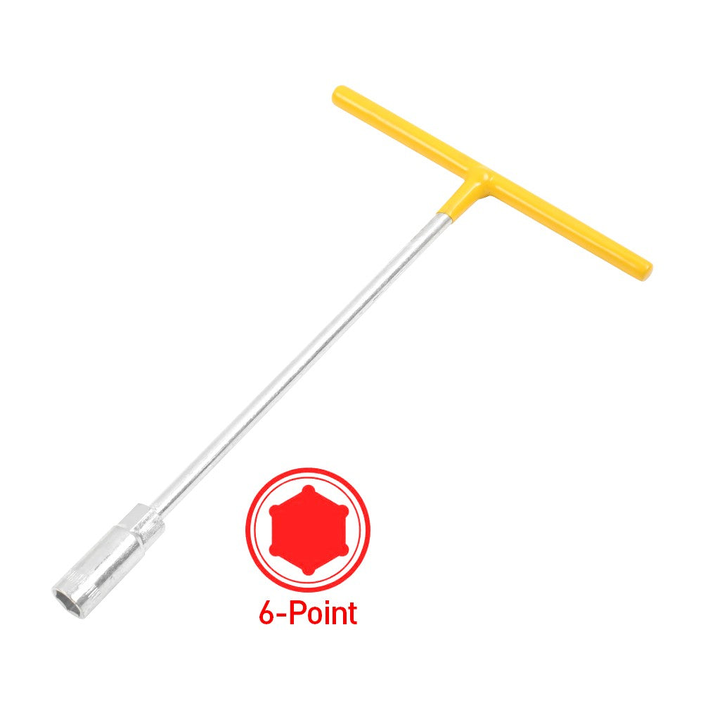 12X TEE HANDLE SOCKET WRENCH T BAR TYPE DE POUVOIR LONGUEUR PORTÉE 8-19MM ESPANNER NUT DRIVER