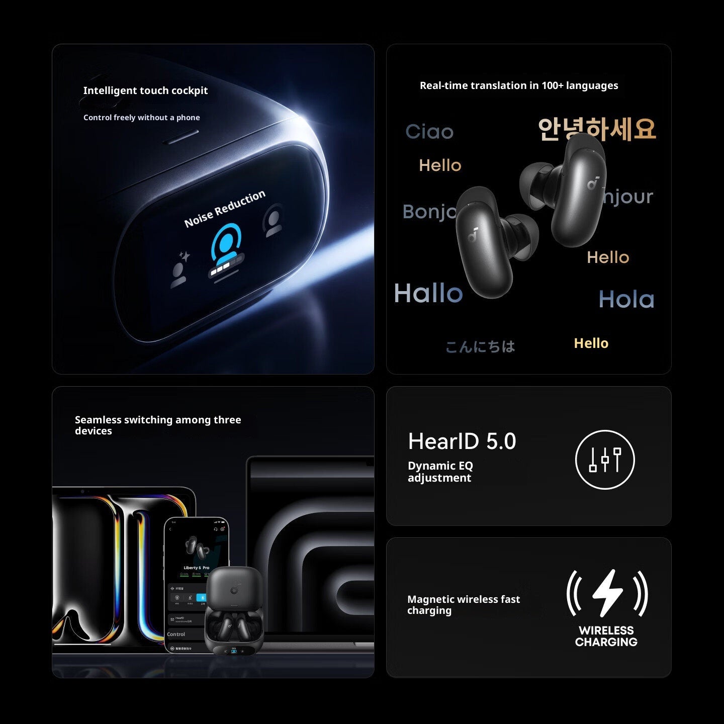 Casques Bluetooth pare-bruit alimentés par l'IA