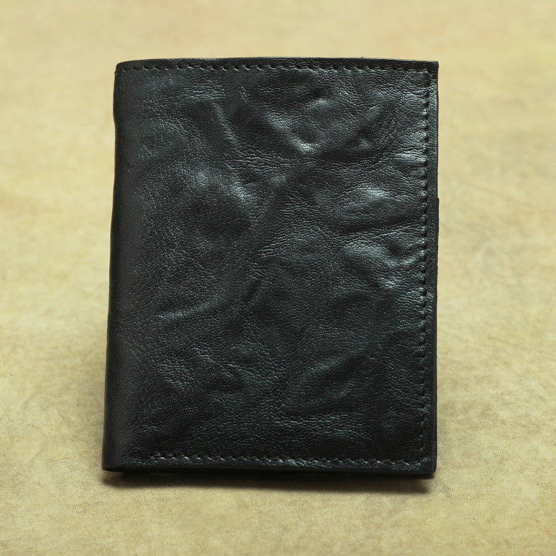 Portefeuille en cuir vintage rétro simple