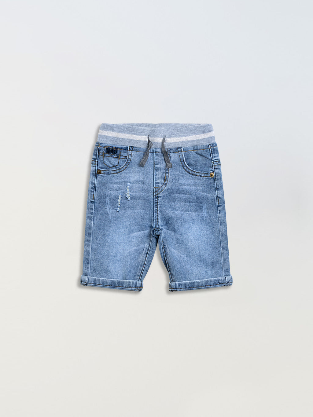 Pantalon d'été Pantalon Short Garçons Denim taille côte à côte Pantalon mi-long