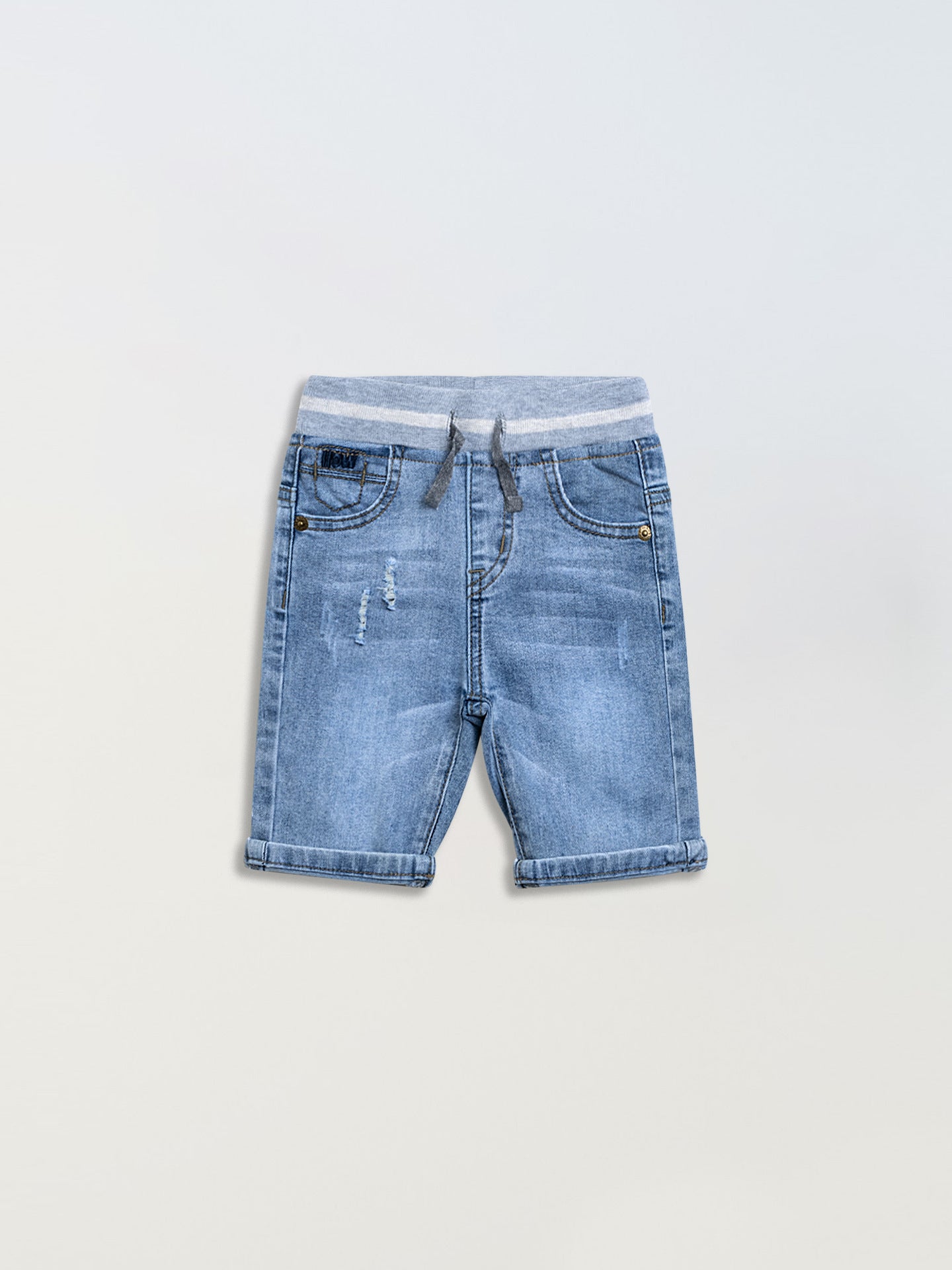 Pantalon d'été Pantalon Short Garçons Denim taille côte à côte Pantalon mi-long