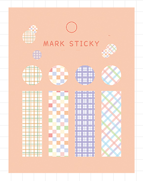 Stickers Index de notes douces Tente à main marquée PVC Notes d'étude