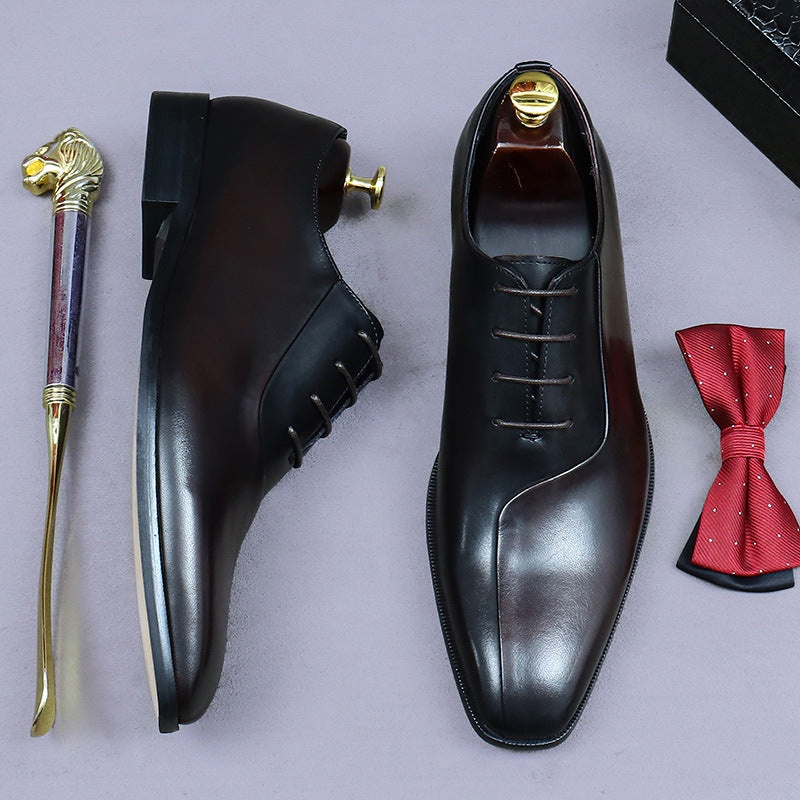 Hommes Forme en cuir chaussures en style britannique avec un color-block design