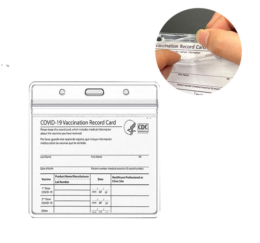 Porte-carte verticale en PVC transparent