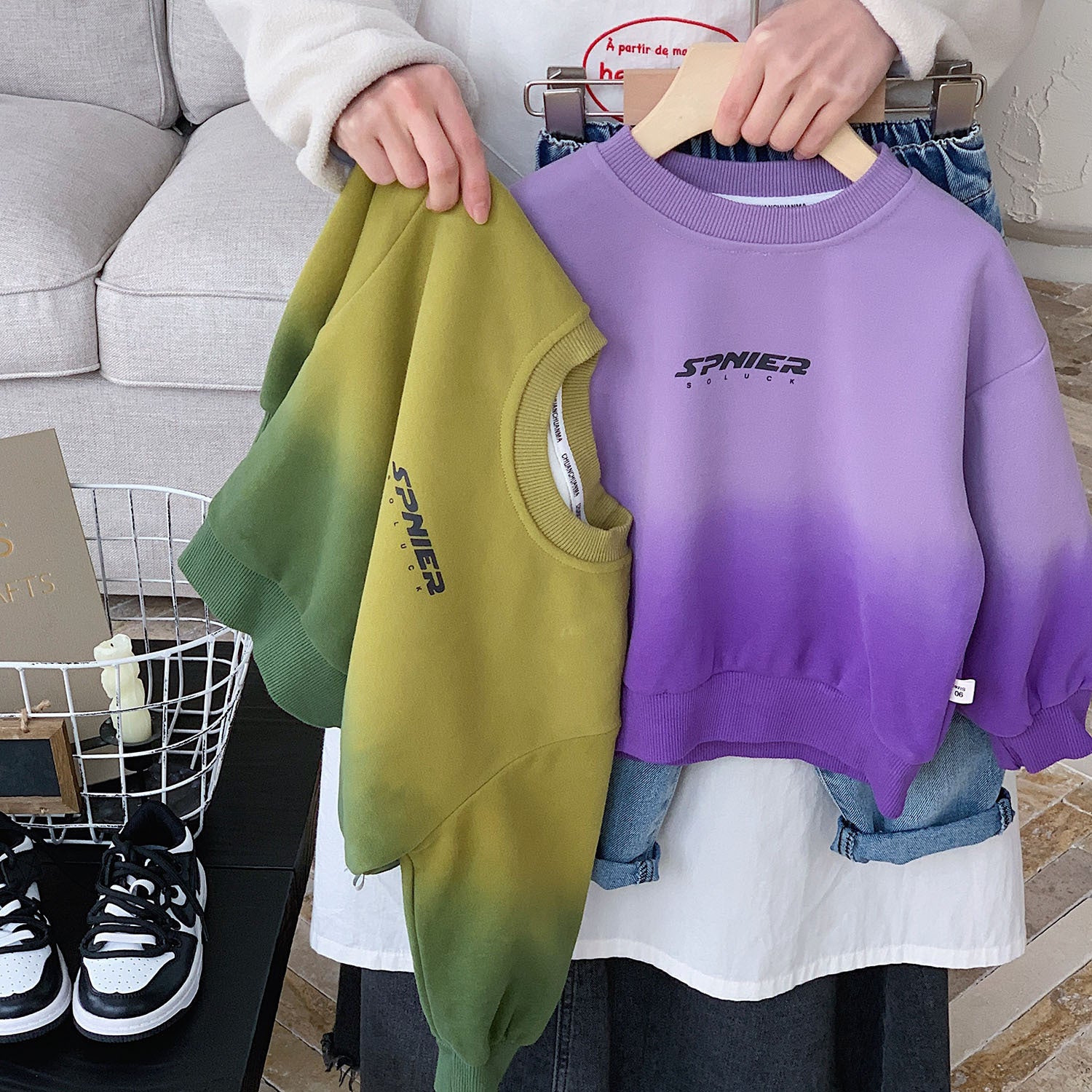 Chandail de lettres fashionnable pour garçons et filles