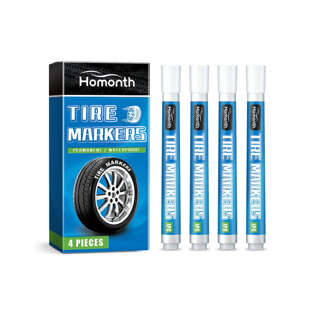 Stylo de peinture de pneus blancs Homois Stylo de peinture de pneus de voiture Non-Fading Color Painting Creative bricolage Huile