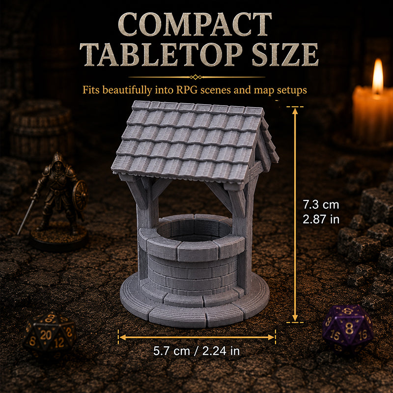 Terrain de table de puits de fantaisie imprimé 3D