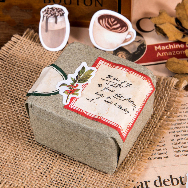 Stickers Coin Coffee Shop Série Box-packed Ins Style Journal Journal Stickers