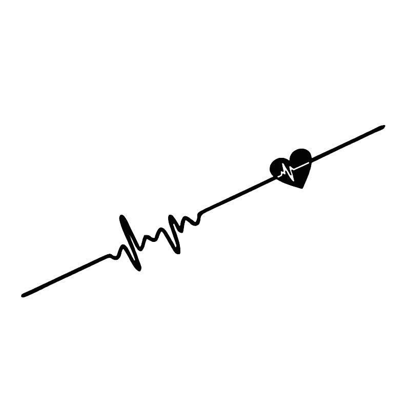 Stickers Auto ECG Creative Heartbeat Motorcycle Bumper décoratif