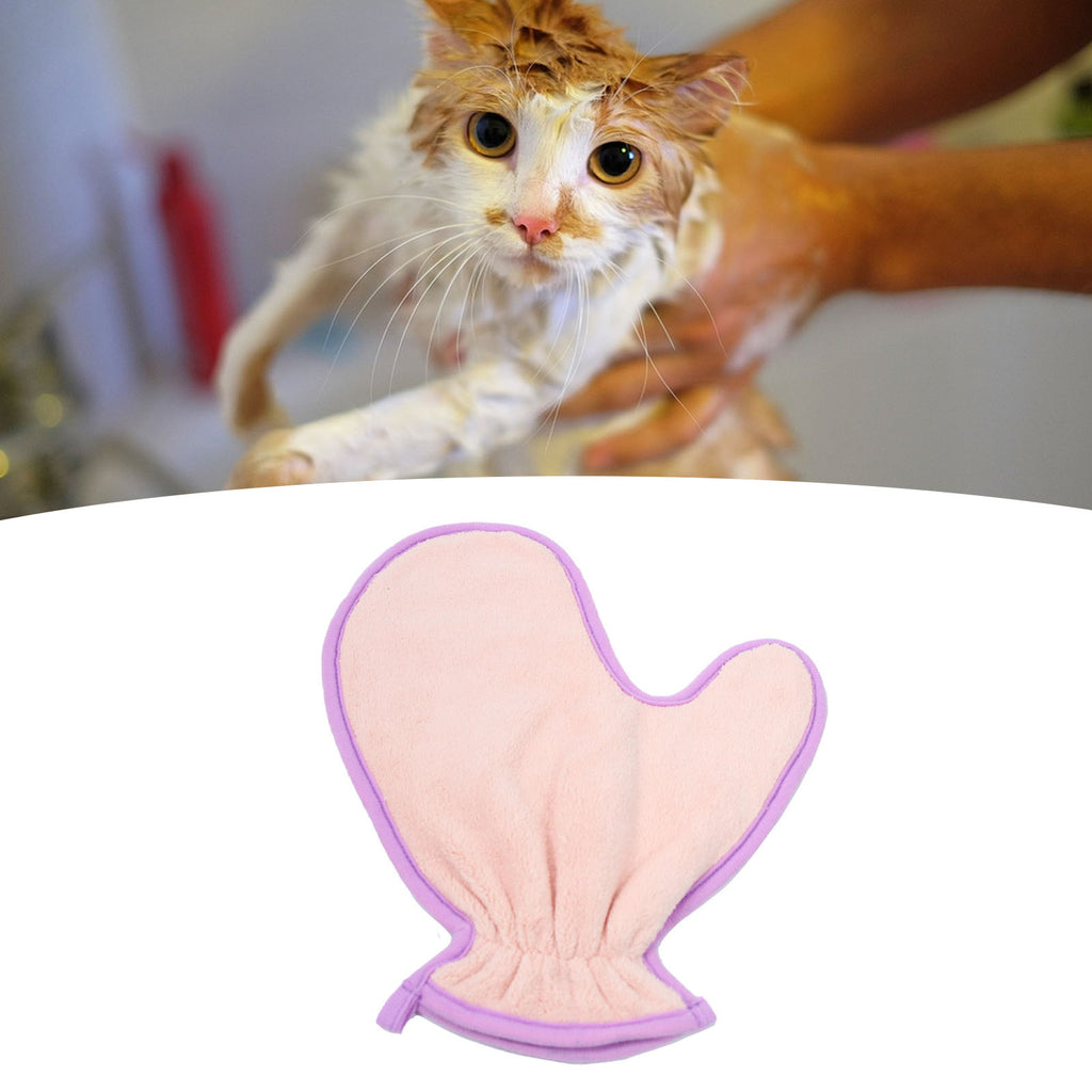 Serviette de bain pour chiens de chien Double côté Absorbent fibre Gants Cat Hygiène fournitures Soft Lightweig