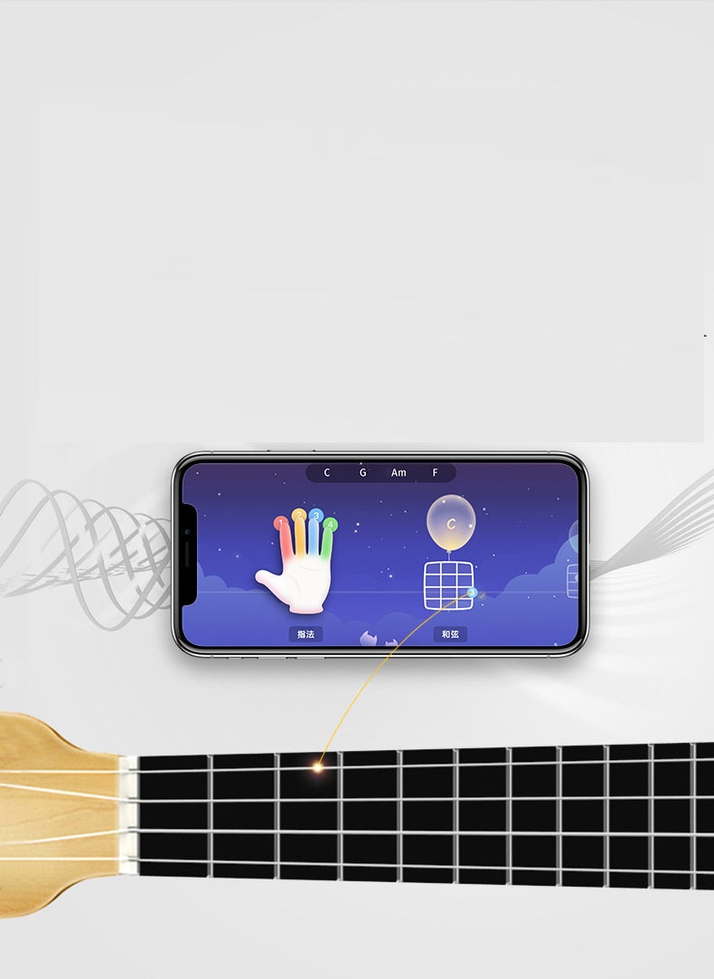 Smart Ukulele U1 Learning Spruce Gift Package Game Entrée Smart APP Petite guitare