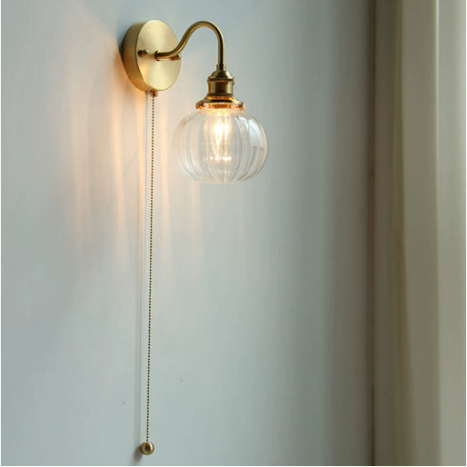 Salle de séjour Salle de bains Pumpkin en verre côté lit Aisle Creative Wall Lampe
