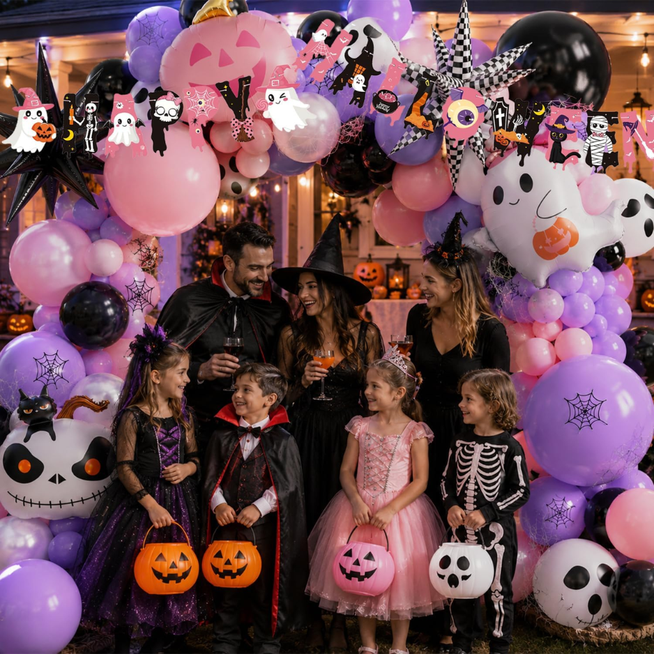 152pcs Ballon d'Halloween Garland Arch Kit